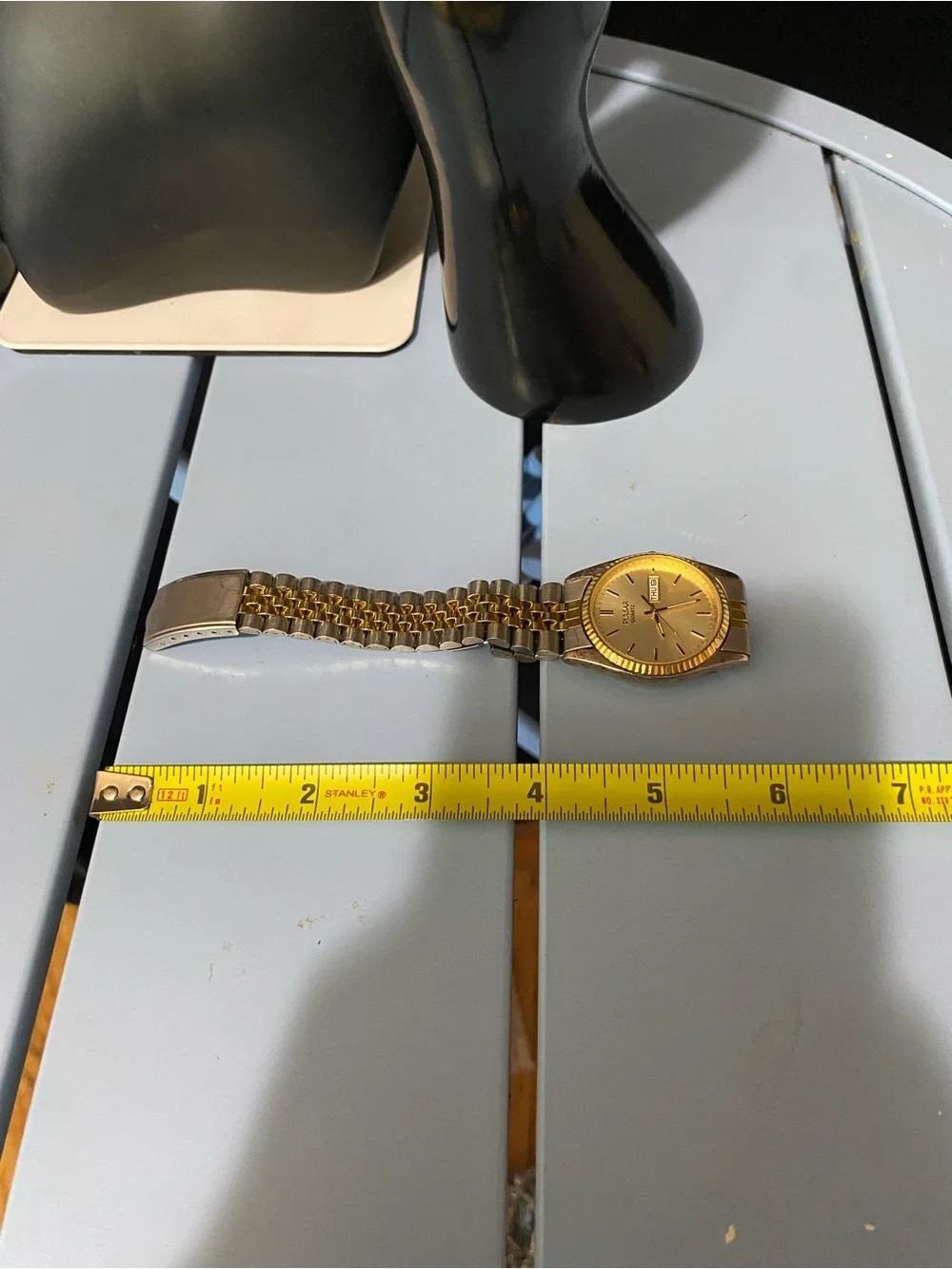 Pulsar Quartz Gold Tone Men's Vintage 1980s Retro Watch